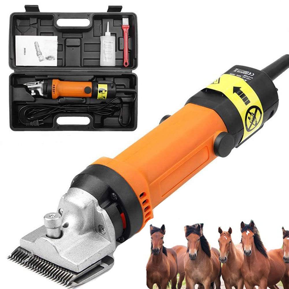 Profesional Maquina de Esquilar para Caballo, Esquiladora Caballos 690W & 6 Velocidades Ajustables Eléctrica Maquinilla Cortapelos para Animales de Granja Grandes, Cuidado del Caballo