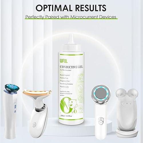 Miniatura 4 de Gel conductor, gel de microcorriente seguro y no pegajoso para cara, perfecto para RF, EMS y TENS, 8.5 onzas, paquete de 2