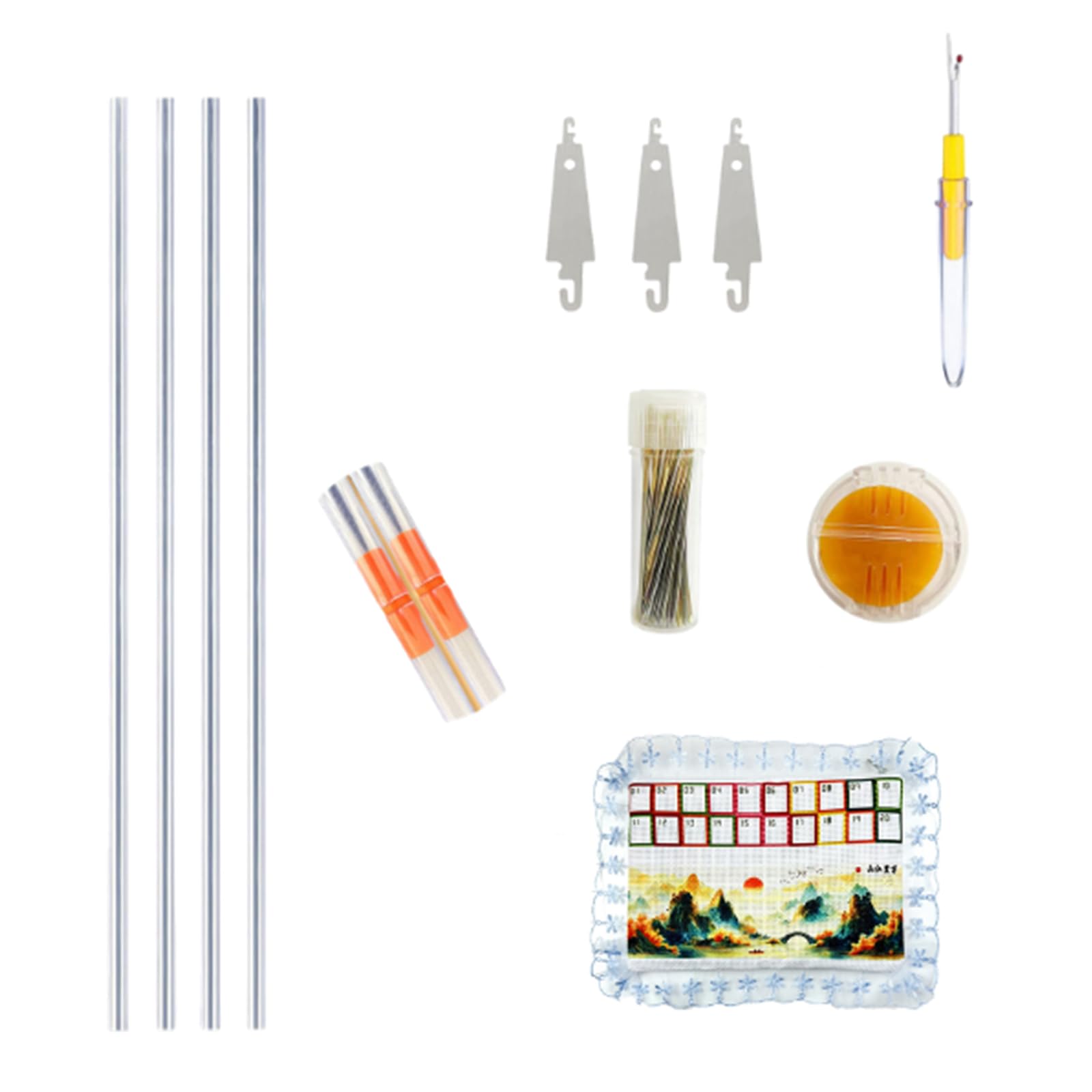 Portable Sewing Supplies Accessories Sets Includes Seam Ripper and Needle