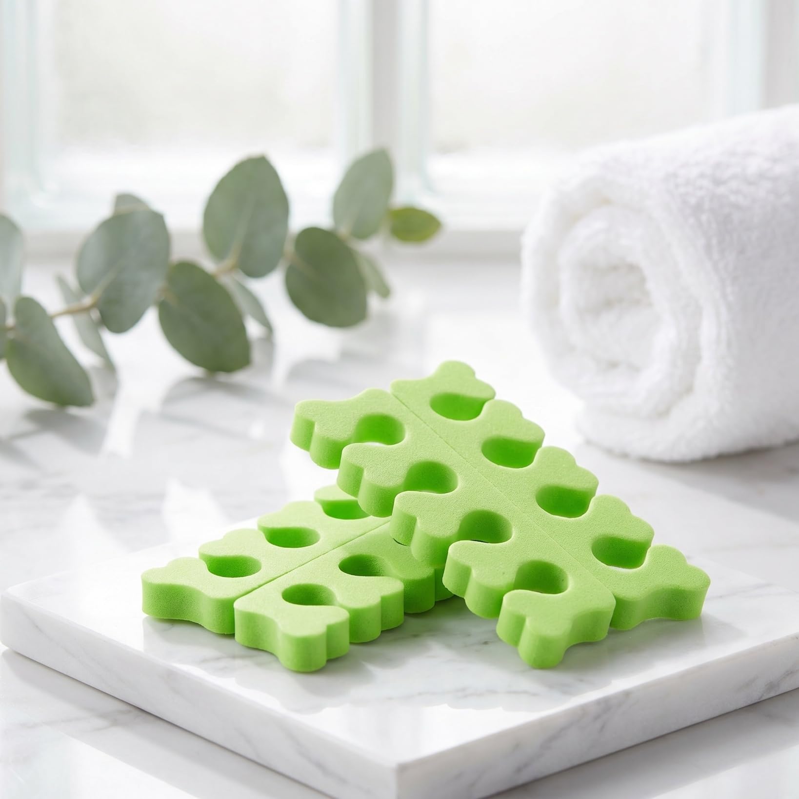 Beavorty Separadores Desechables Para Dedos De Los Pies En Forma De Corazón 100 Pares Espuma Alta Densidad Para Pedicura Manicura Profesional Arte De Uñas Spa De Pie