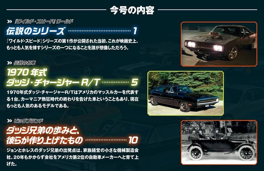 ワイルドスピード、週刊ディアゴスティーニ　全巻 隔週刊 ワイルド・スピード カー コレクション Vol.11 (発売日