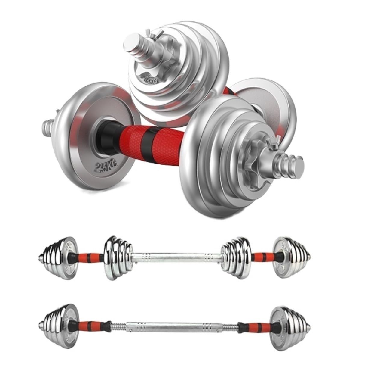 Set di manubri, set pesi, elettrolitici, da fitness, con bilanciere, regolabili uomo, coppia, palestra