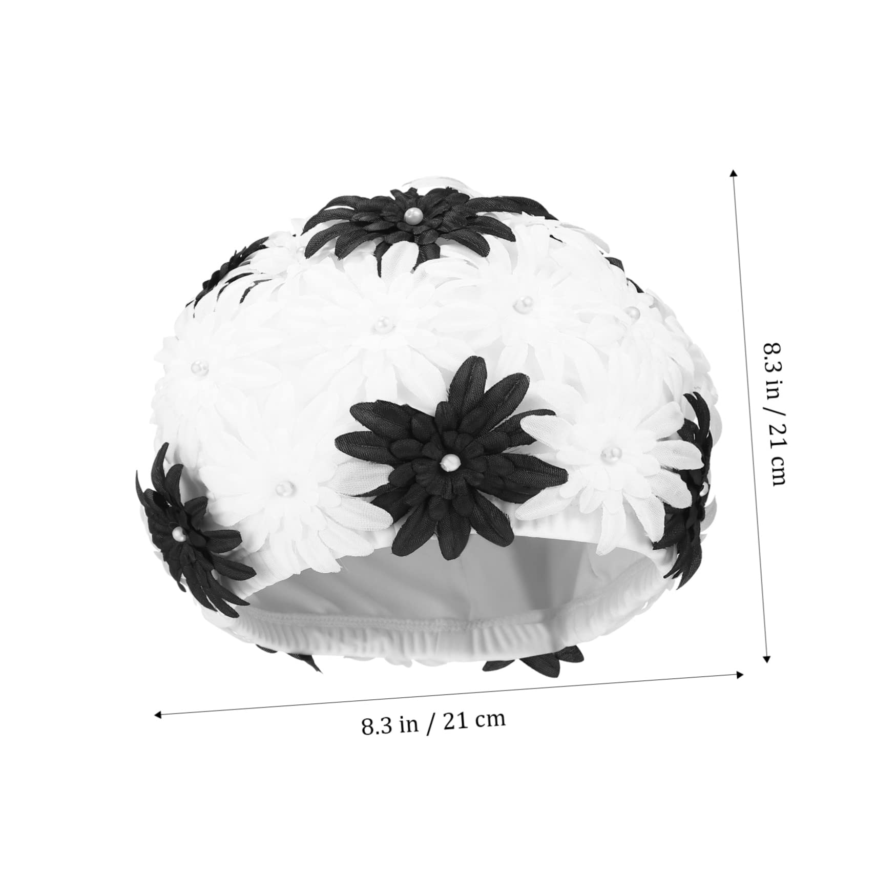 BESPORTBLE Bonnet De Bain Fleur Perle Bonnets De Bain Adultes Chapeau De Natation Femme Chapeau De Bain Piscine Bouchon d'eau pour Enfants Bonnets De Bain pour Filles Les Fleurs sont en Nylon