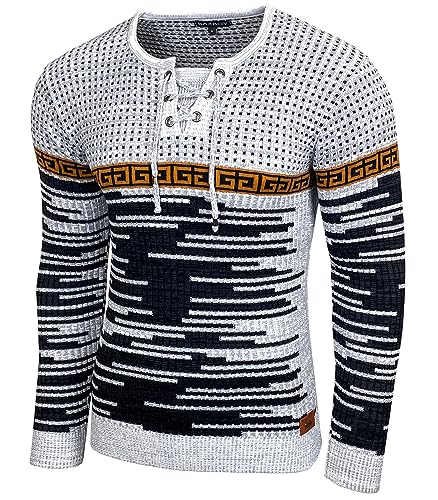 Baxboy Herren Strick-Pullover Rundhals | Männer Winter-Pullover |...