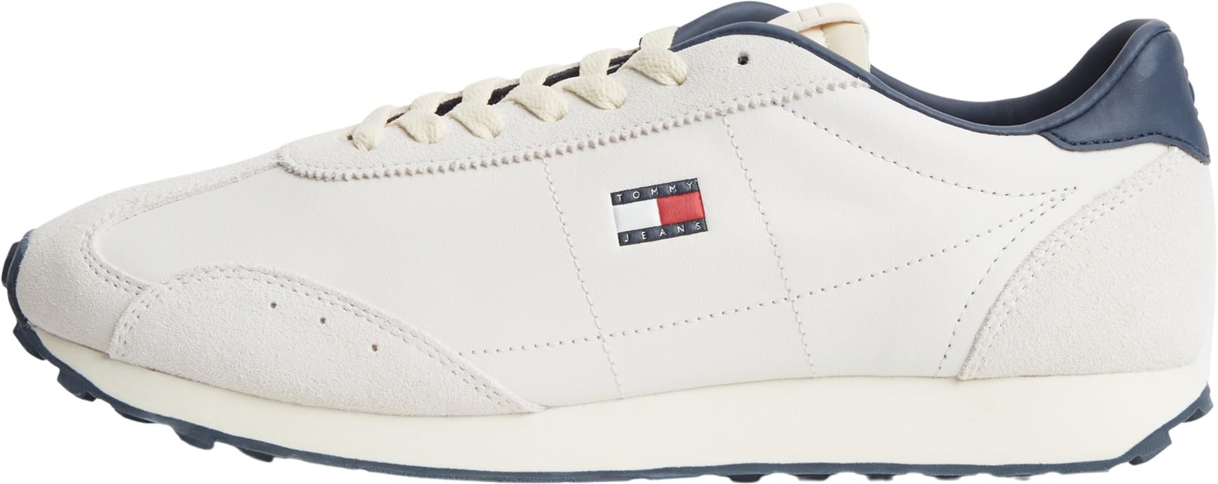 Tommy Hilfiger Men's Beige Retro Archive Runner Trainers With Leather