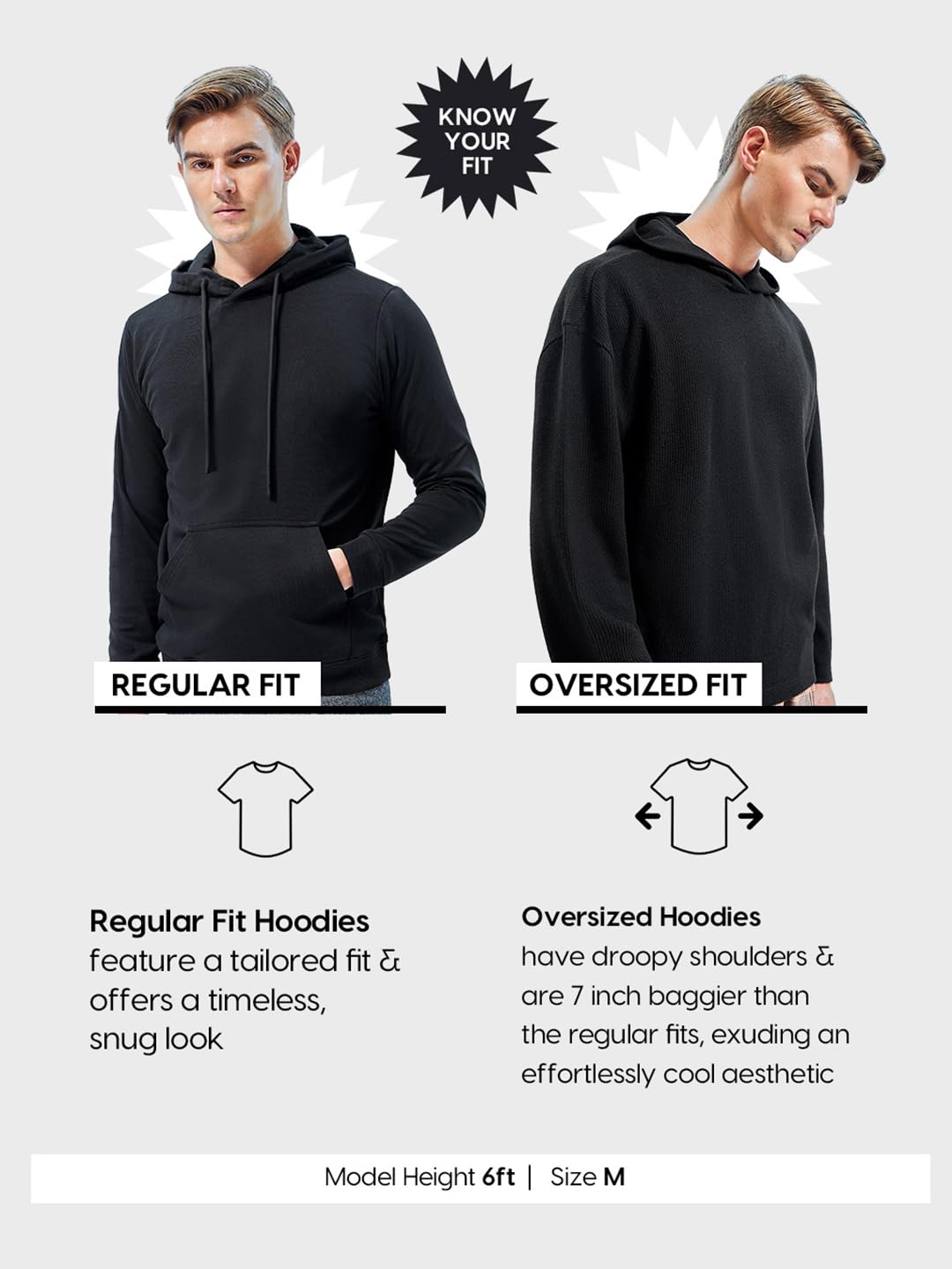 Bewakoof Oficjalna męska bluza z kapturem Garfield Merchandise z kapturem z pełnym rękawem z nadrukiem graficznym