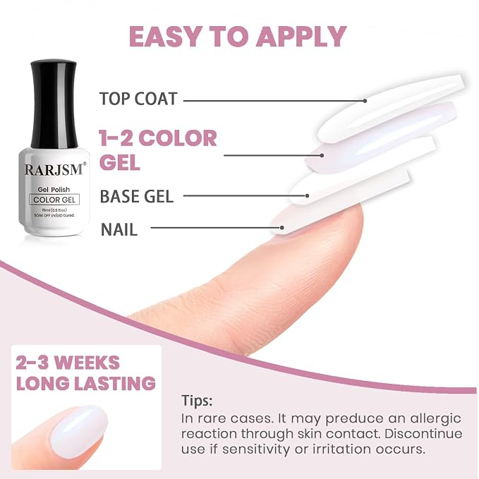 Esmalte en gel nude rosa perlado 15ml miniatura 6