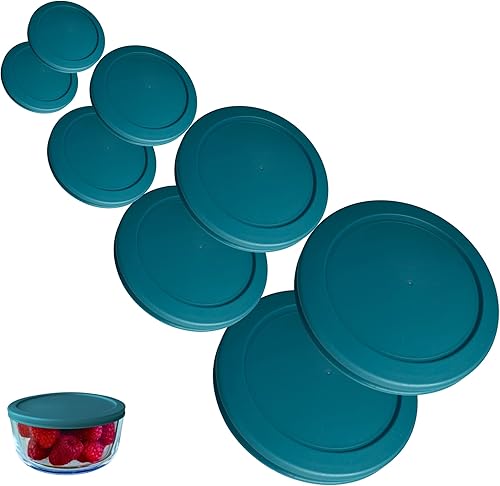 Miniatura 5 de 1, 2, 4 y 7 tazas, tapas/cubiertas rojas, verde primavera, púrpura, rosa de repuesto para cuencos de almacenamiento de Pyrex, Anchor Hocking
