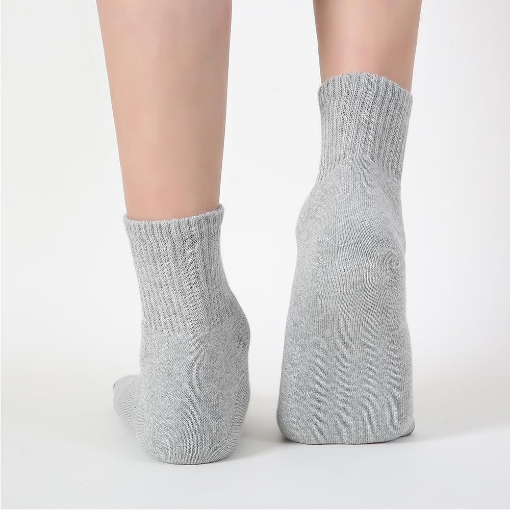 Womens Ankle Socks Full Cushioned Cotton Socks 6 Pairs Anti-blister Quarter Athletic Socks 7-10/10-13 - Image 7