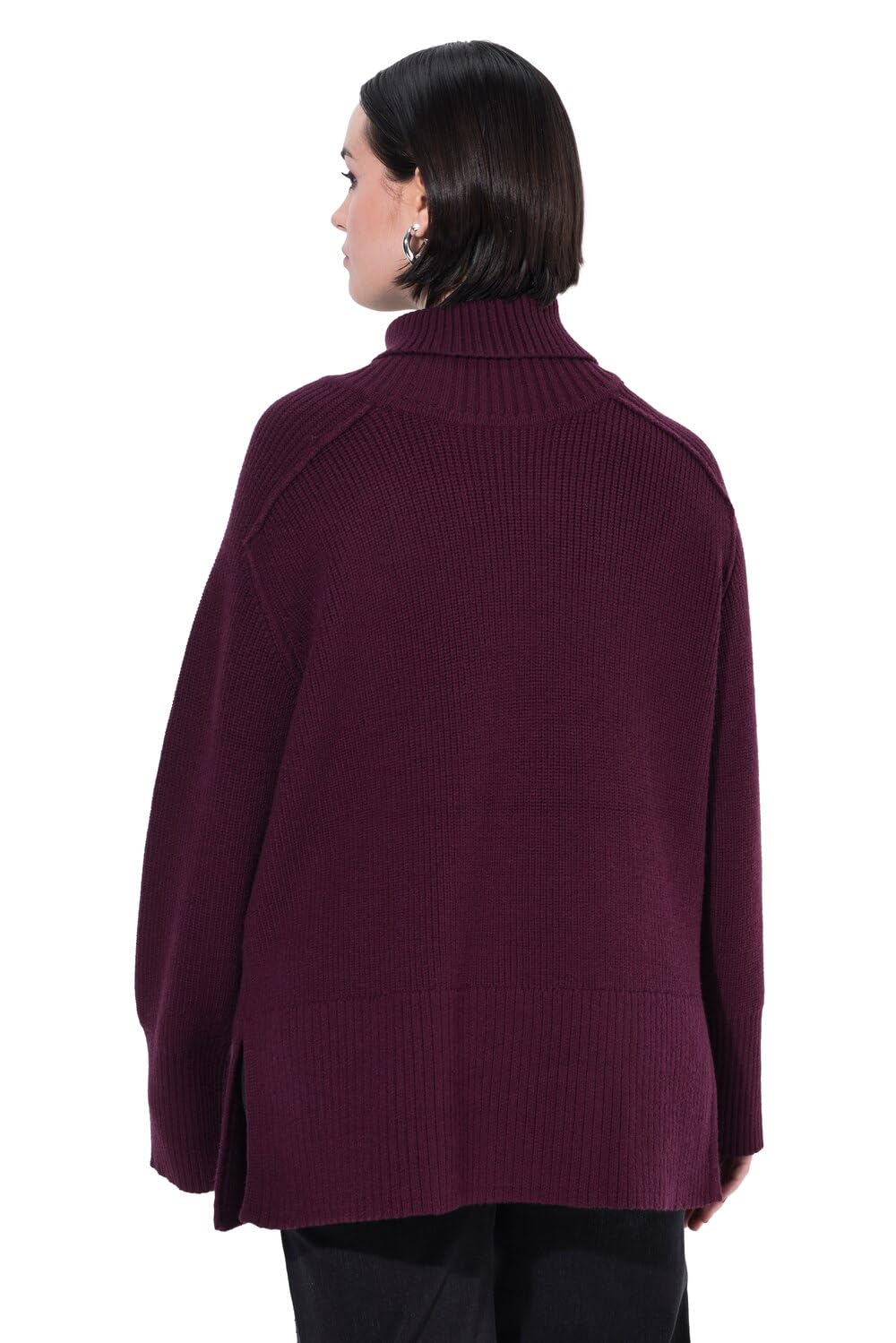 Ulla Popken Rollkragenpullover mit Raglanärmeln Pullover Donna