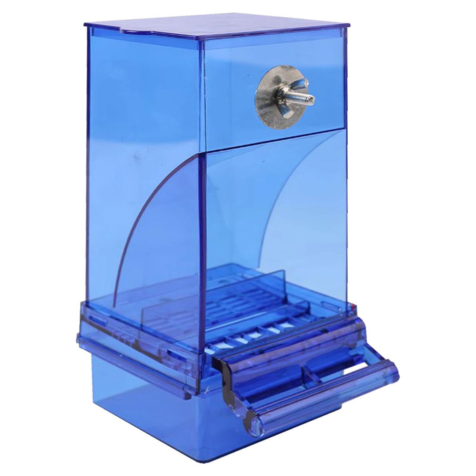 Comedero automático de pájaros con cajón acrílico transparente para ninfas