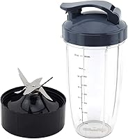 Vista 1 de Vaso colosal de 32 onzas con tapa abatible + cuchilla extractora para licuadora NutriBullet Lean NB-203 1200W