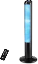 Air Pro 40" Tower Fan SmartVoice™ Control Oscillating Bladeless Fan with Remote - Tall Compact 3 Speeds Quiet 50W Motor Cooling Fan - Floor Standing Fan for Home Office - LED Display 15 Hour Timer
