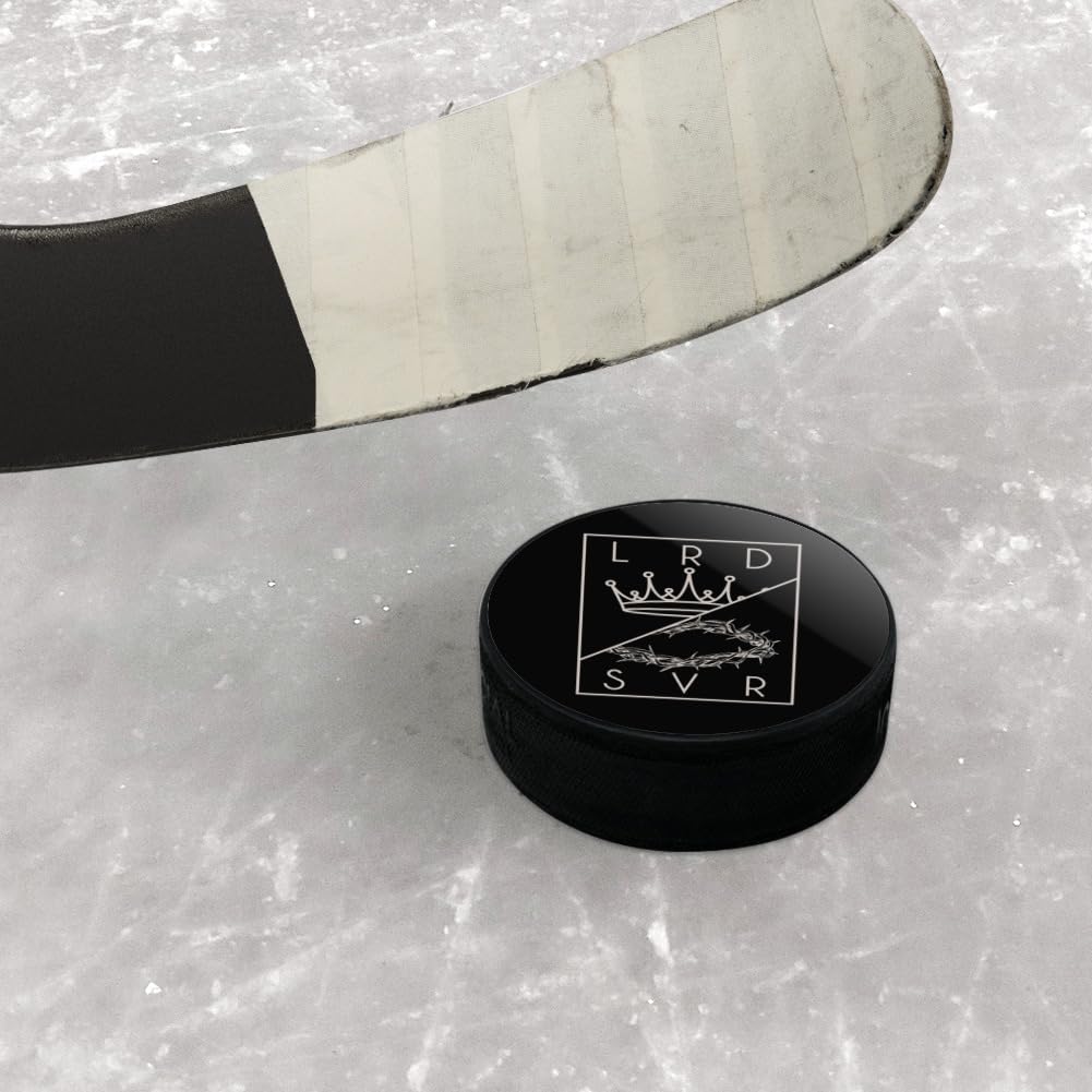 GRAPHICS & MORE Christian Lord and Savior Crown Ice Hockey Puck
