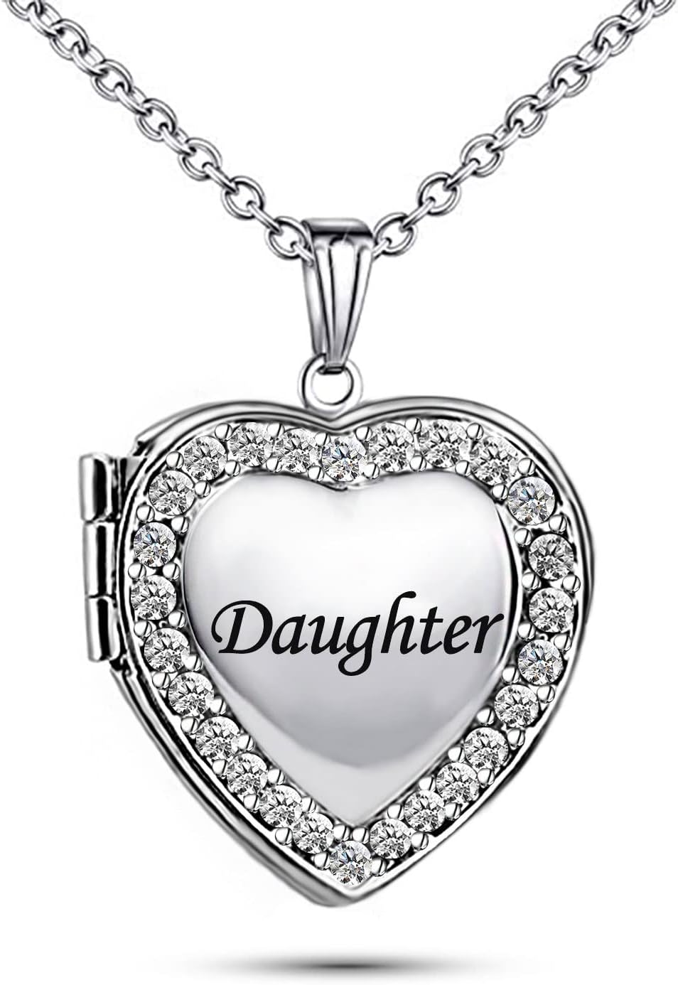 KunBead "I Love You To The Moon & Back" Necklace - Rose Gold Heart & Stars Pendant, 18" + 2" Extension - View #4