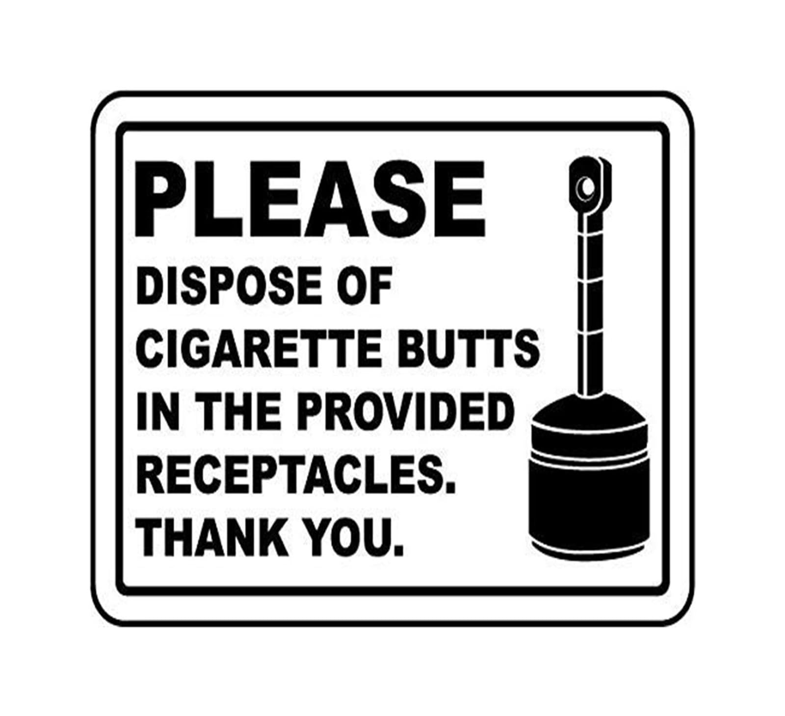 NWPNLXEA Premium Rustproof Aluminum Metal Sign for Home Garage Office Put Your Cigarette Butts Here Vintage Tin Wall Decor 8 X 12 inch