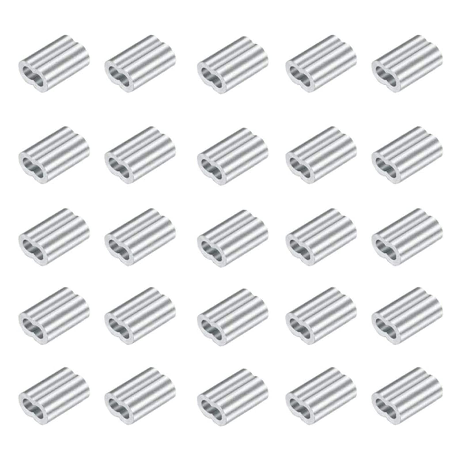 50x Aluminium-Presshülsen 3mm – Drahtseilklemmen, Rostbeständig, Für Stahldraht