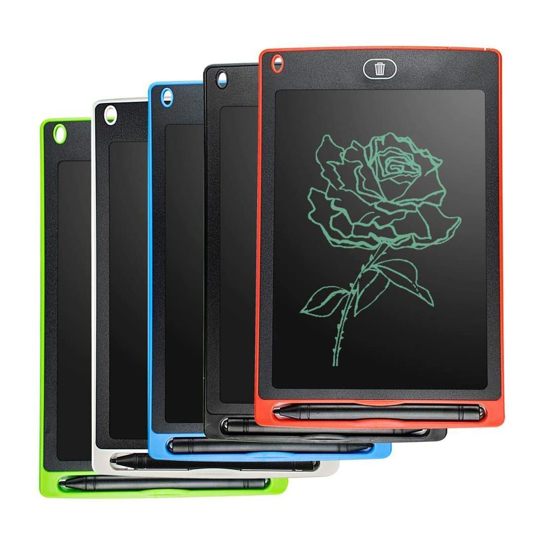 Quickous CD Writing Pad/Tablet for Kids, Study Tab, e-Slate, Notebook, Portable writting Learning Slate Erasable Electric Black & White Board with Pen (Multicolor)-image-7