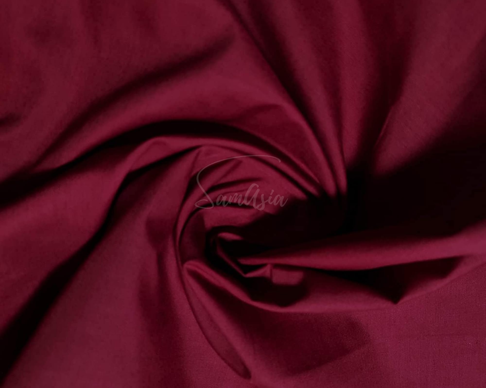 Plain Wine Polycotton Fabric for Dressmaking, Art & Craft, Sewing, Quilting | 45'' - 115 cm Wide| Precut Length 5m — image 1
