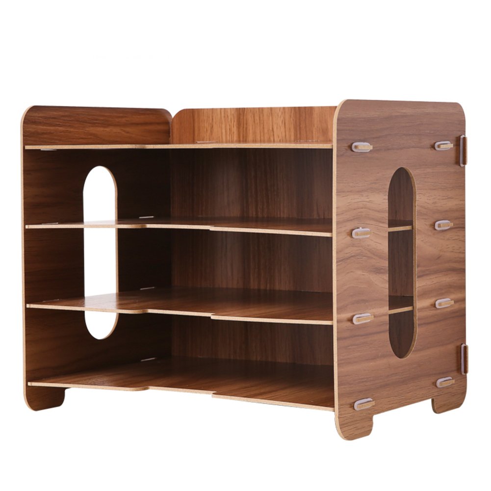 GWW DIY Wooden Desk Organizer,Desk Tidy Stationary Cabinet Large Capacity Office Desktop Organizer-Keeping Your Desk Table More Tidy-A 34x23x27cm(13x9x11inch)