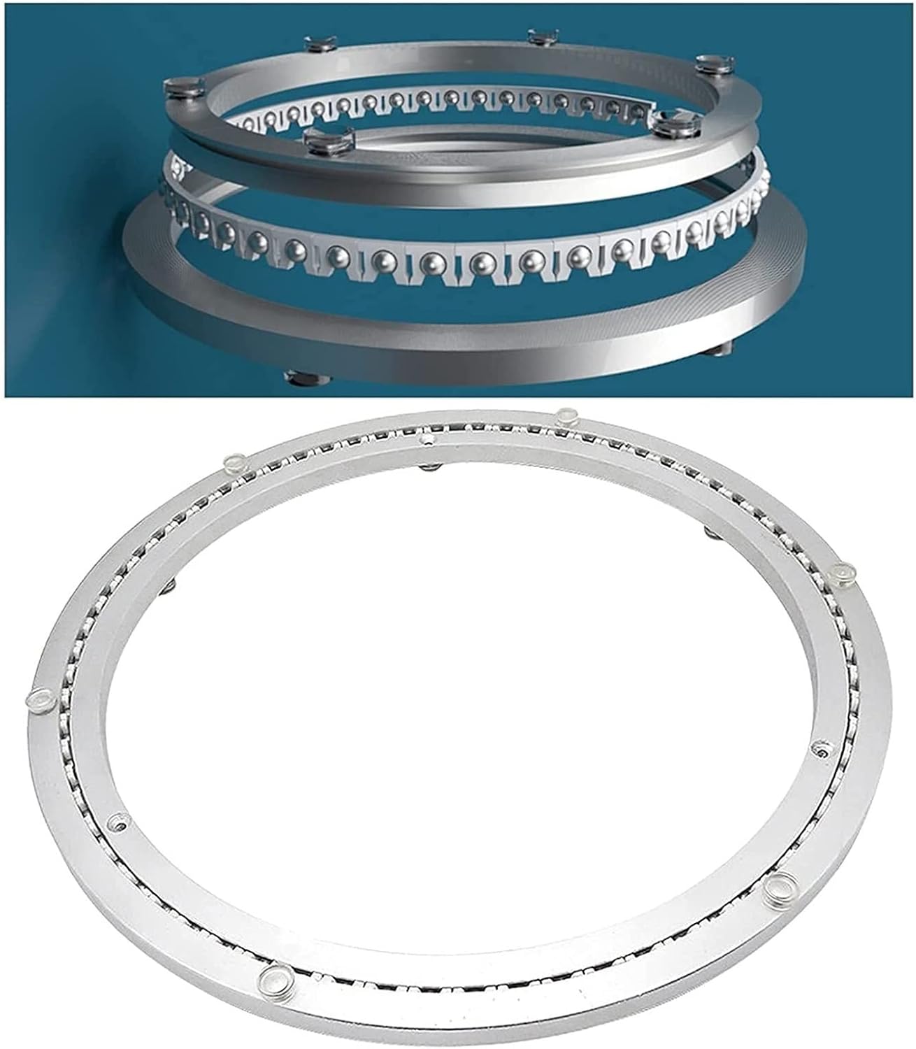 Turntable Bearing 12/24/18 Inch,with Silicone Suction Cup Cushion,Turntable Ring