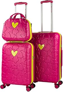 Agatha Ruiz de la Prada - Juego de Maletas de Viaje rígidas con Ruedas 360 y Cierre Seguro para Cabina y facturación con N...