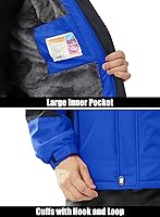 Vista 13 de MAGCOMSEN Men's Winter Jacket Water Resistant Ski Snow Coat Warm Fleece Parka Raincoats with Hood Multi-Pockets