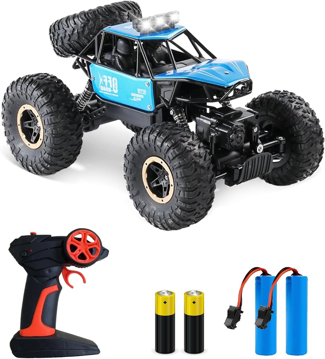 Scayans 4WD Off-Road RC Buggy - 4x4 Remote Control Car for Adults & Kids 7-14 - 20+KmH Fast Rock Crawler
