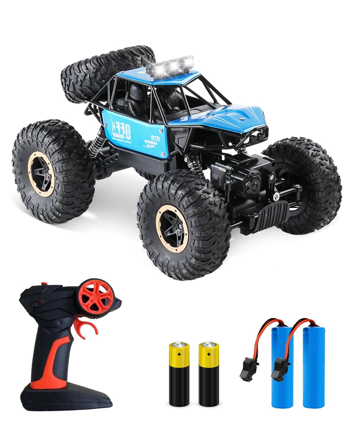 Scayans 4WD Off-Road RC Buggy - 4x4 Remote Control Car for Adults & Kids 7-14 - 20+KmH Fast Rock Crawler