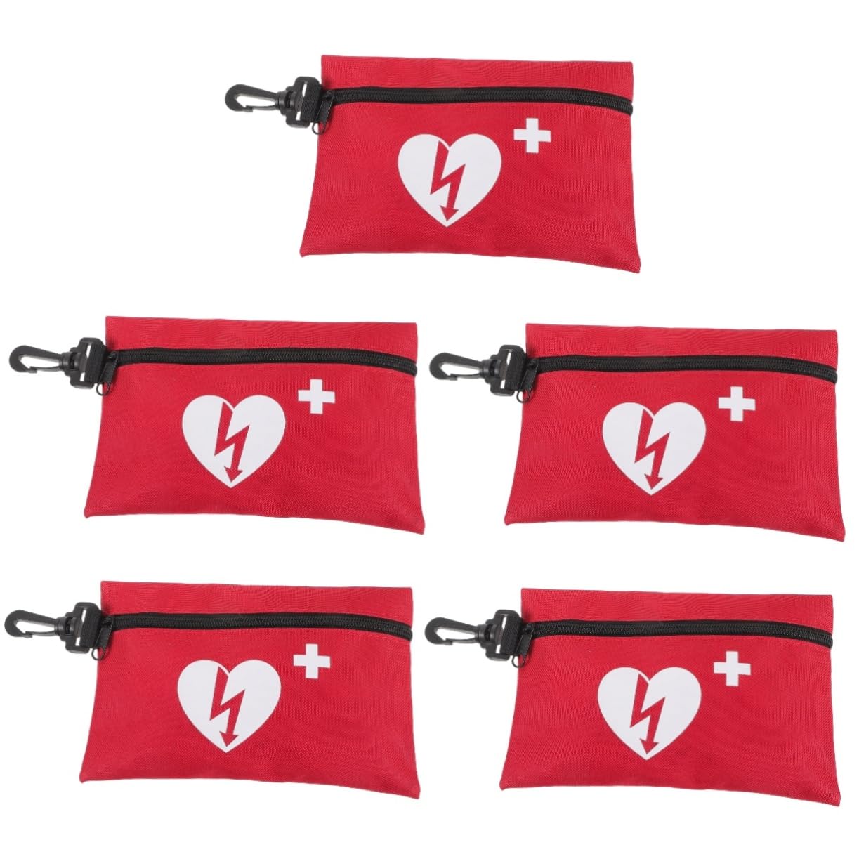 HOMSFOU 5 Piezas kit de primeros auxilios bolsa de viaje de medicina bolsa de suministros bolsa de almacenamiento mini botiquín de primeros auxilios para monedero paño Color Aleatorio