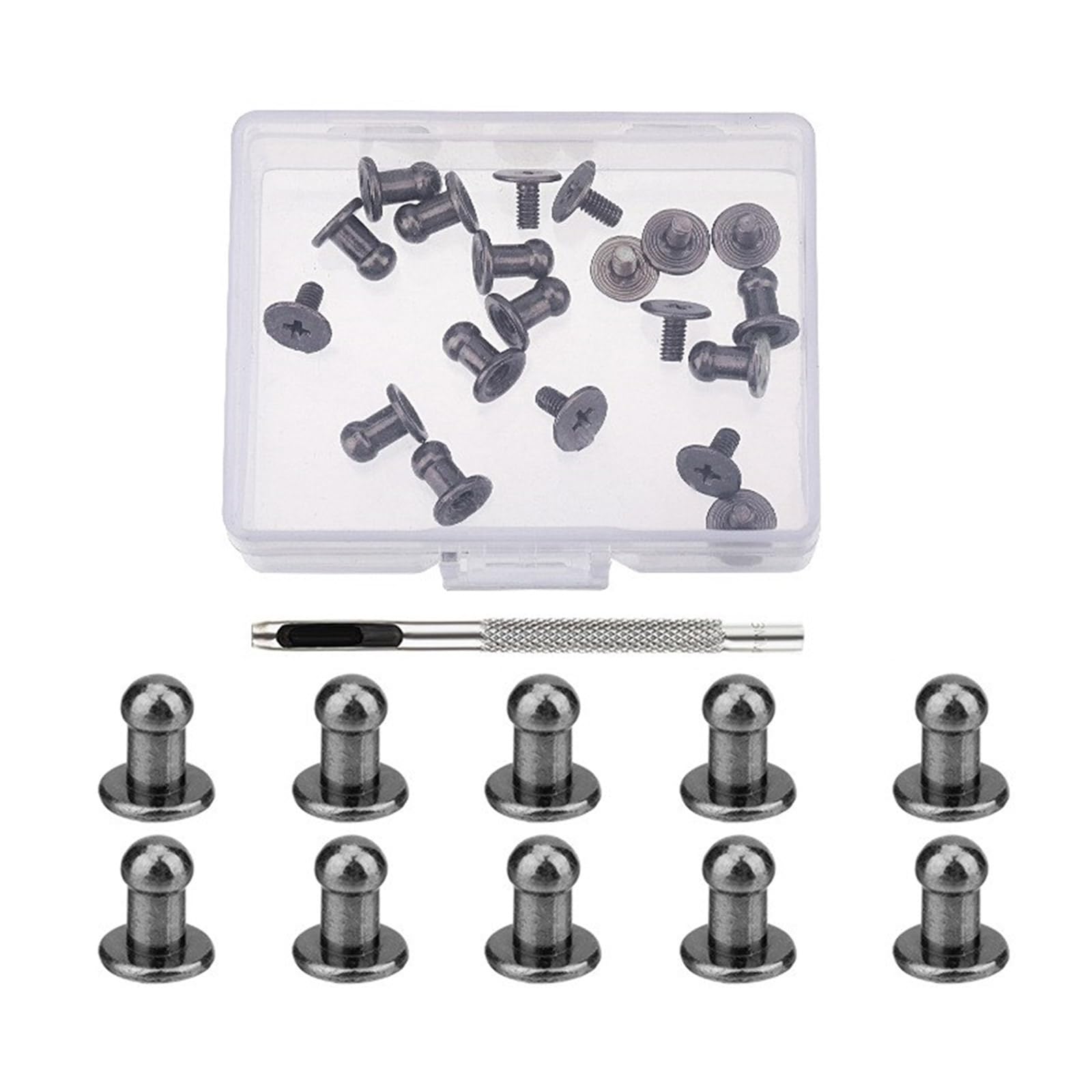 Bottoni A Testa Rotonda Borchie 4MM 7MM 8MM - Per Scarpe, Cinture, Borse E Abbigliamento - Foto 8