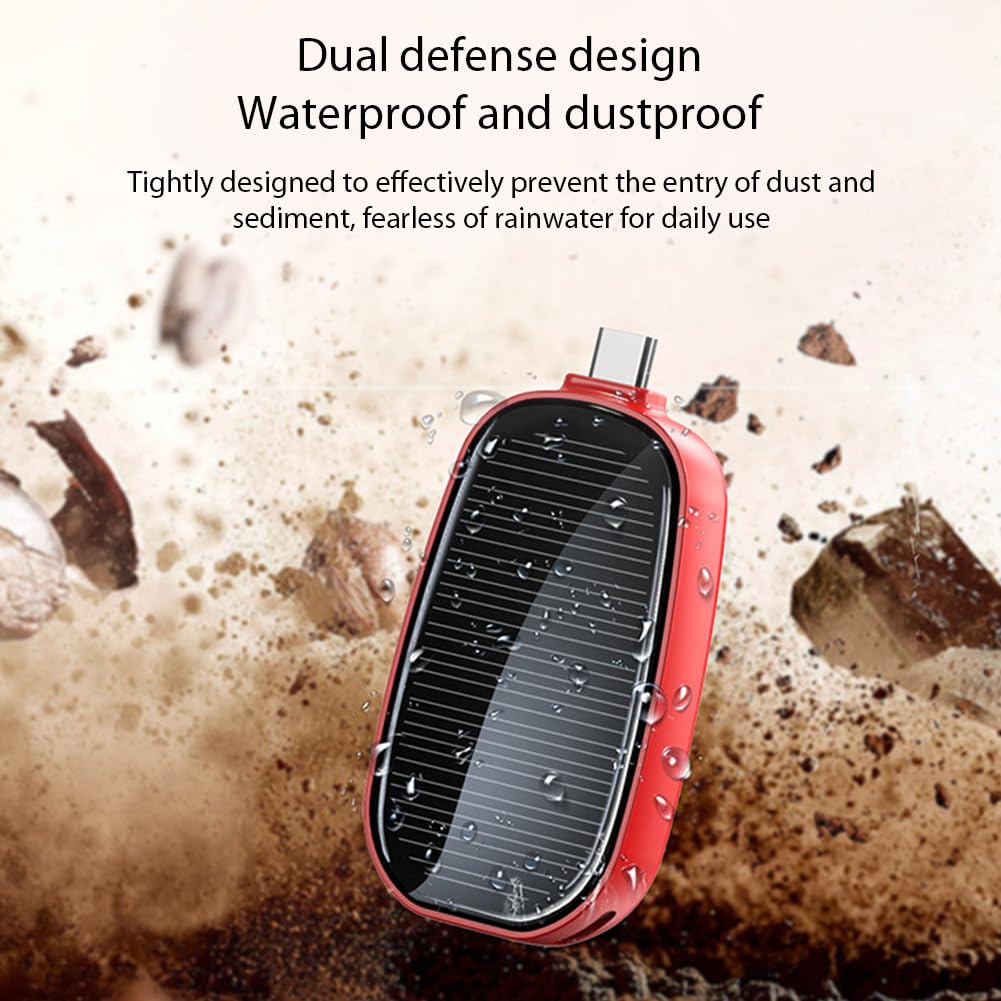 MAICOLA Mini Solar Powerbank Draagbare Solar Charger Sleutelhanger Mini Powerbank LED Zaklamp USB Batterij Buiten Nood-Telefoonlader