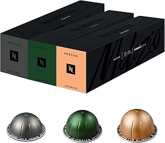 – Vertuo Coffee Pods Variety Pack - 30 Capsules (3 sleeves) Includes 10 Stormio, 10 Fortado, 10 Stormio Coffee Pods