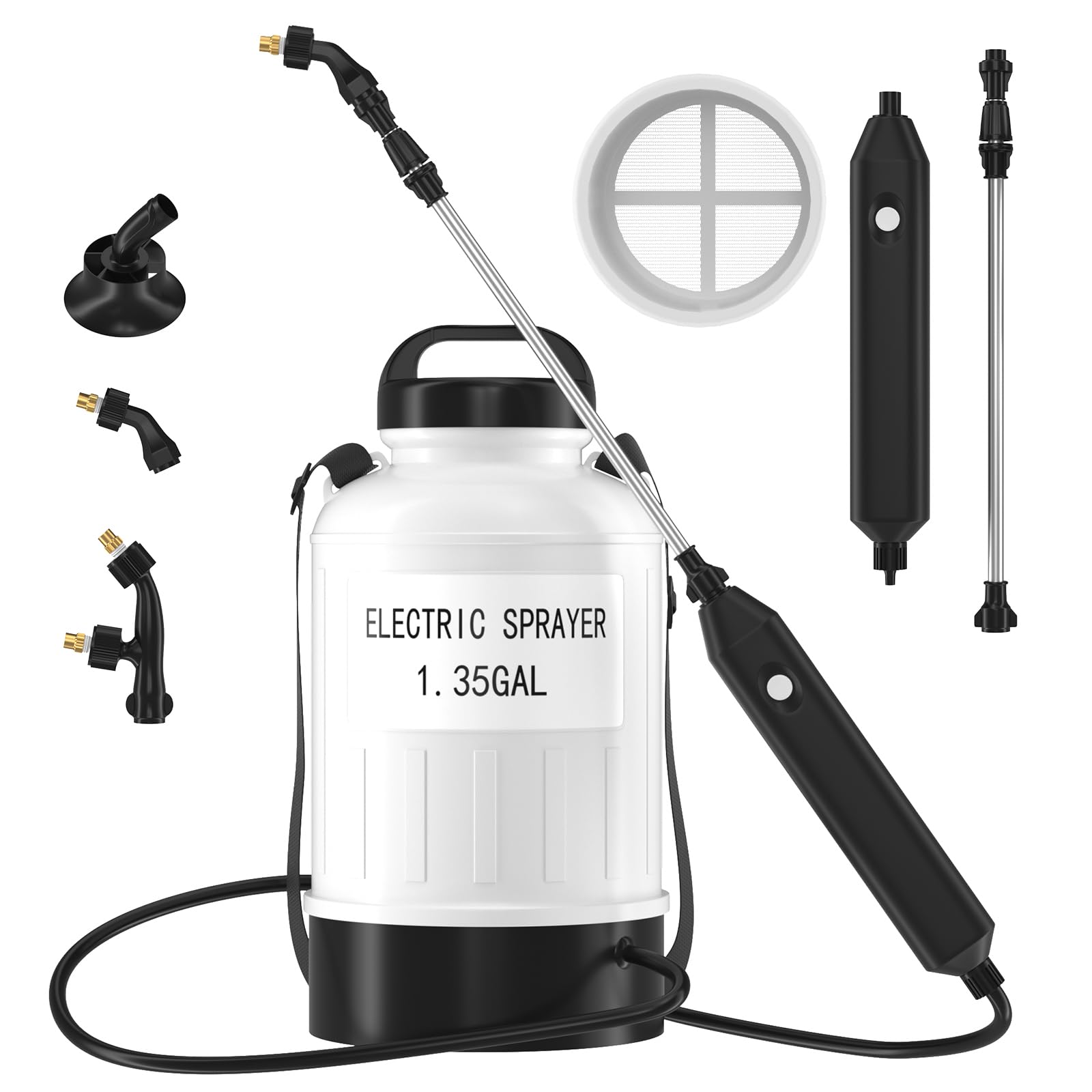 Photo 1 of 1.35 Gallon Battery Powered Sprayer, USB Pump Sprayer with Extendable Wand