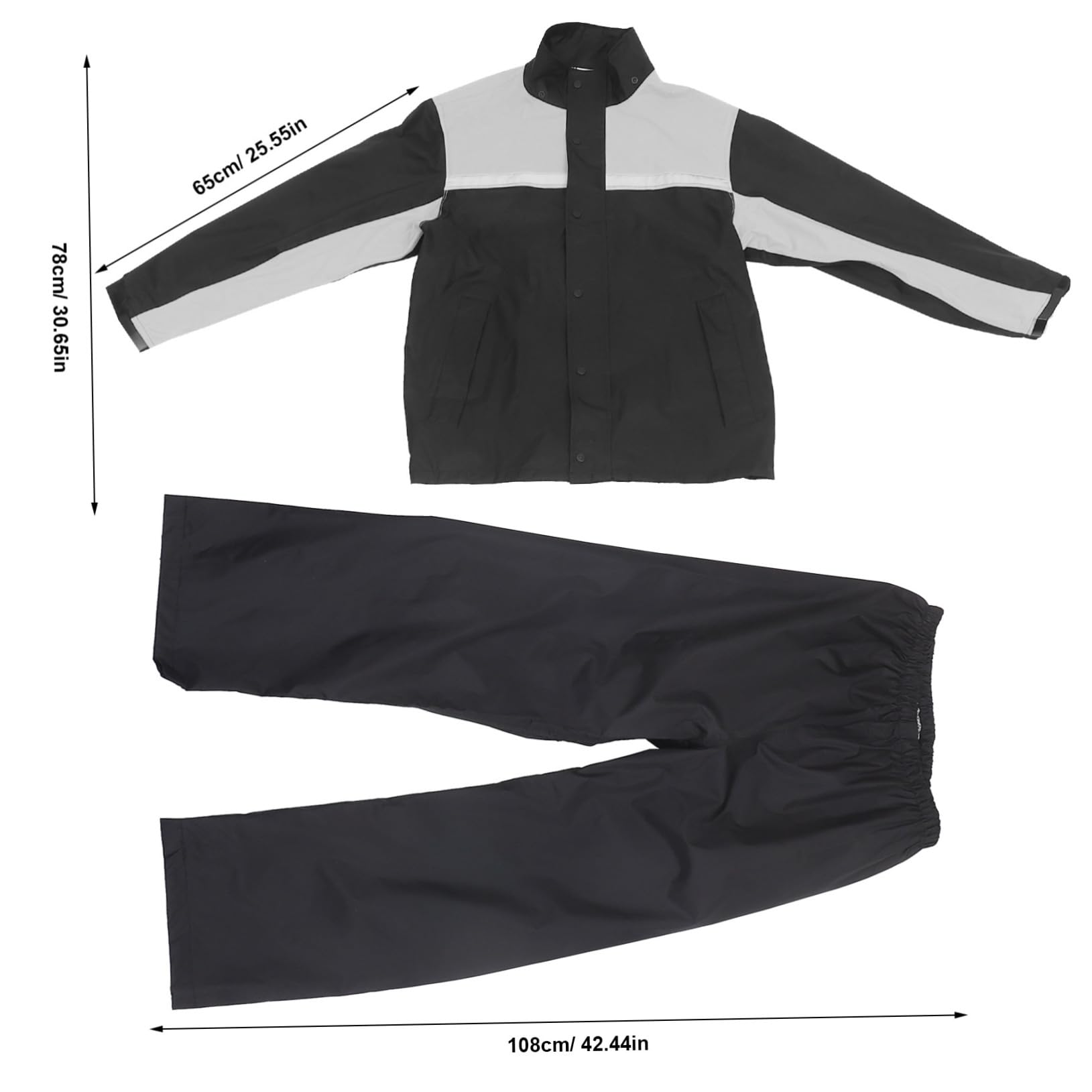 OSOLADY 1set Motorcycle Rain Gear for Men Protective Rain Jacket Pants for Harsh Weather Lightweight Comfortable for Riding and Outdoor Activities