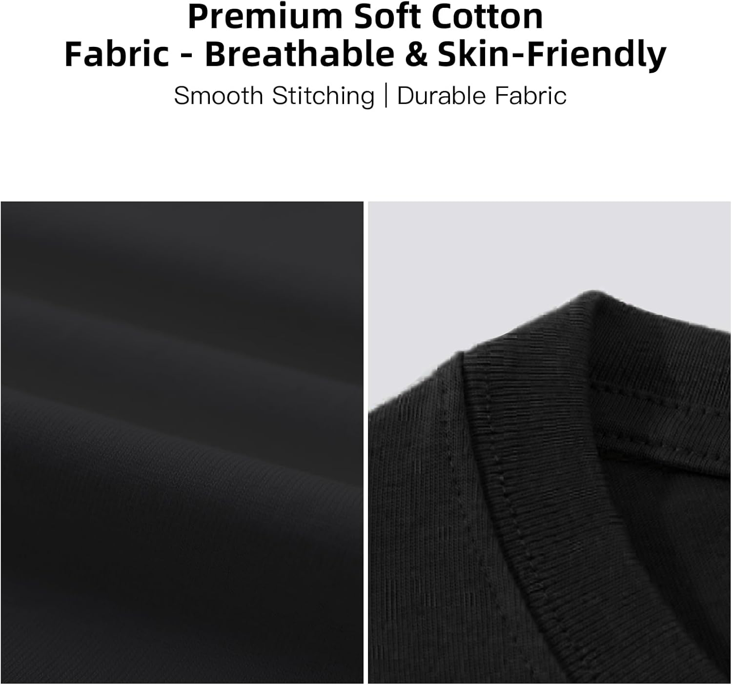 Hlizonn Men's Cotton Crewneck T-Shirts, Moisture-Wicking, Stretch, Breathable & Soft Everyday Undershirts, Stay-Tucked Fit (XX-Large, Black) - Image 3