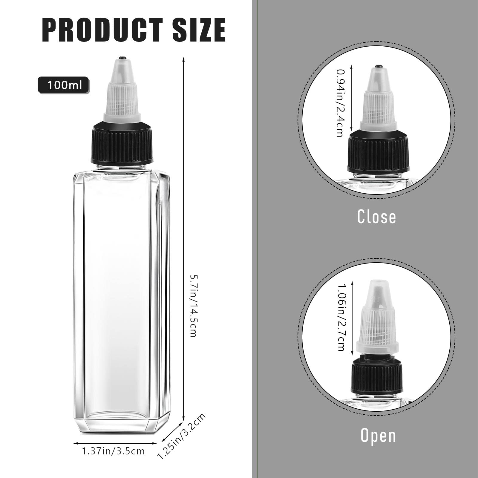 Set van 2 knijpflessen 250 ml knijpfles met schaal transparante oliedispenser flessen met puntafsluiting multifunctionele plastic fles voor vloeibare specerijen, saus, olie, sojaazijn Set van 2 knijpflessen 250 ml knijpfles met schaal transparante oliedispenser flessen met puntafsluiting multifunctionele plastic fles voor vloeibare specerijen, saus, olie, sojaazijn