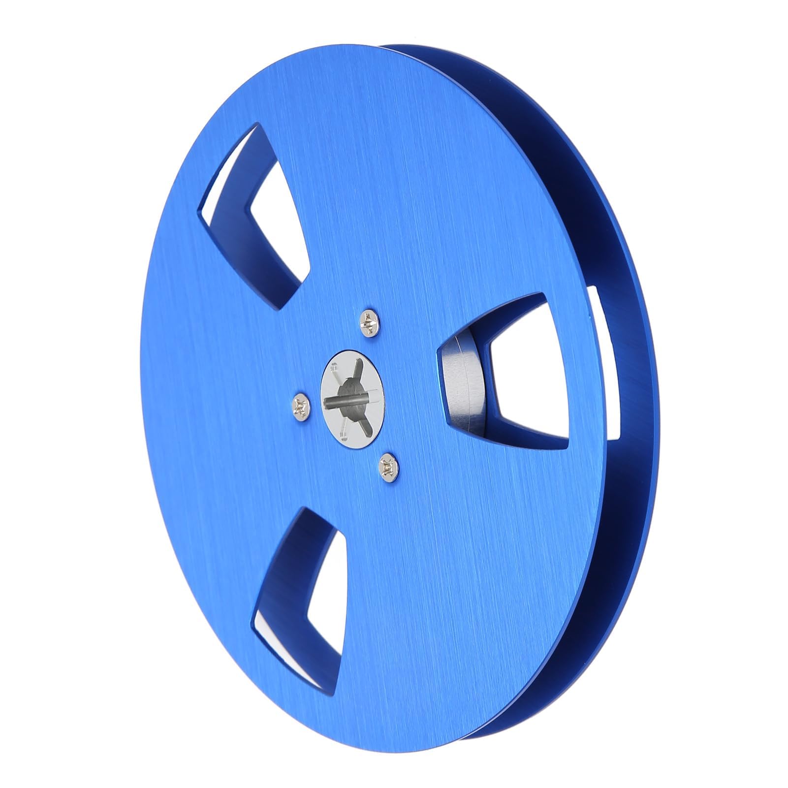1/4 5 Zoll Leere Bandspule für Reel-to-Reel-Tonbandspieler, 3-Loch-Aluminiumlegierung, Universelle Offene Tonbandspule, Leere Tonbandspule Zum Öffnen von Maschinenteilen (Blau)