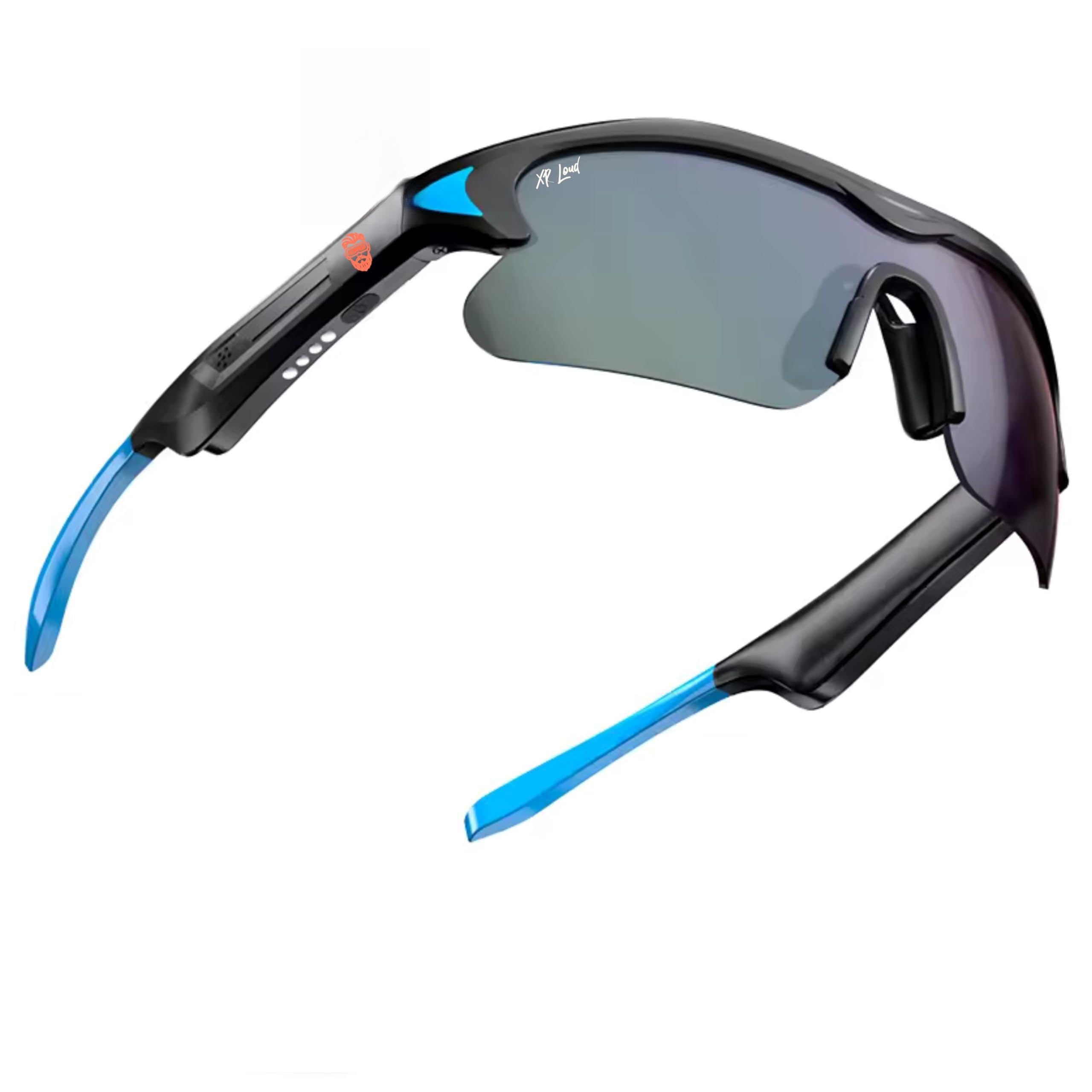 XR Loud New Sports Bluetooth Glasses with Speakers Mic, IPX5 Waterproof, Athletes/Cyslists Bluetooth Sports Sunglasses Touch Control, Anti-Blue Light Unisex-image-6