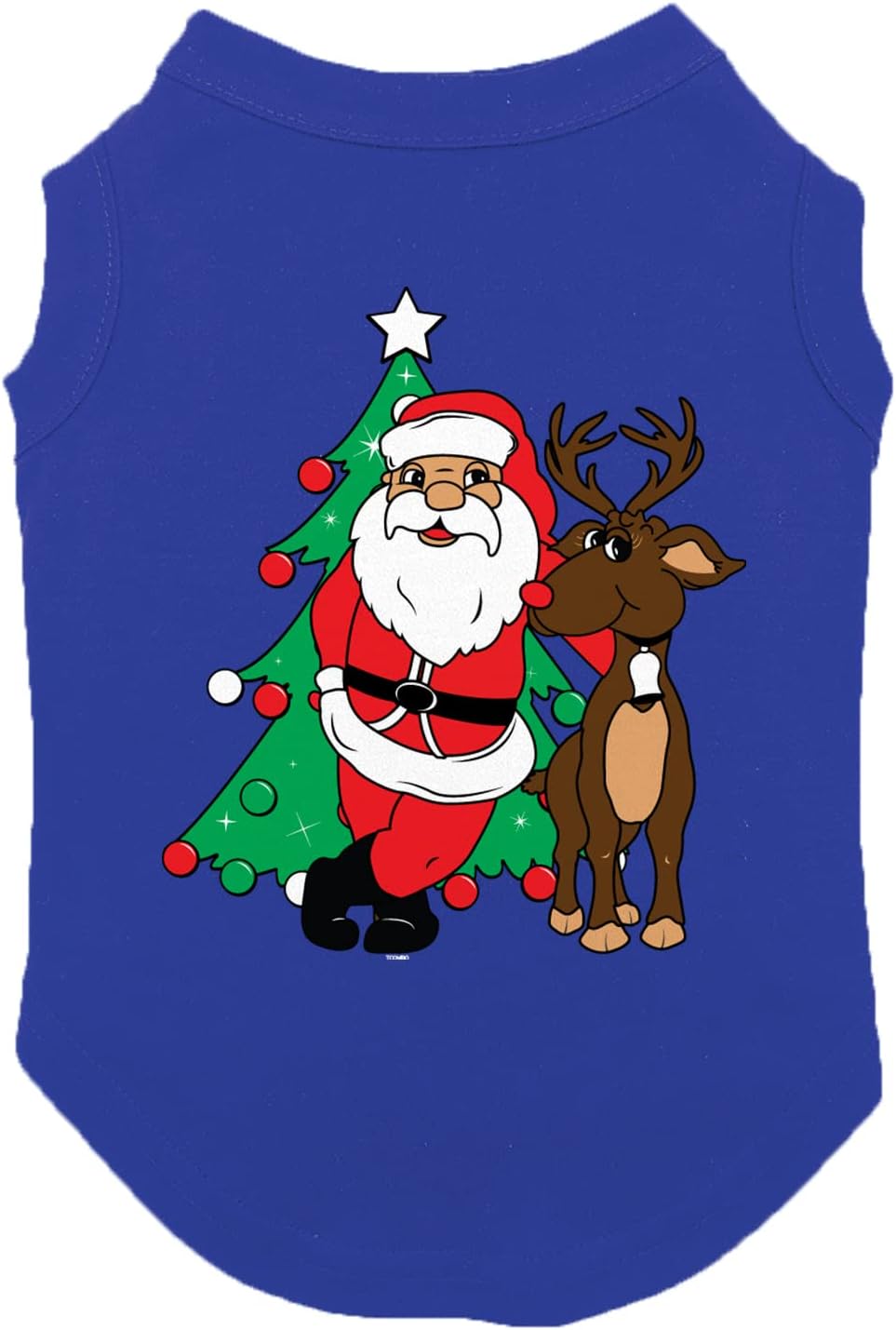 Santa & Reindeer - Elf Christmas Santa Dog Shirt (Light Gray, 3X-Large)
