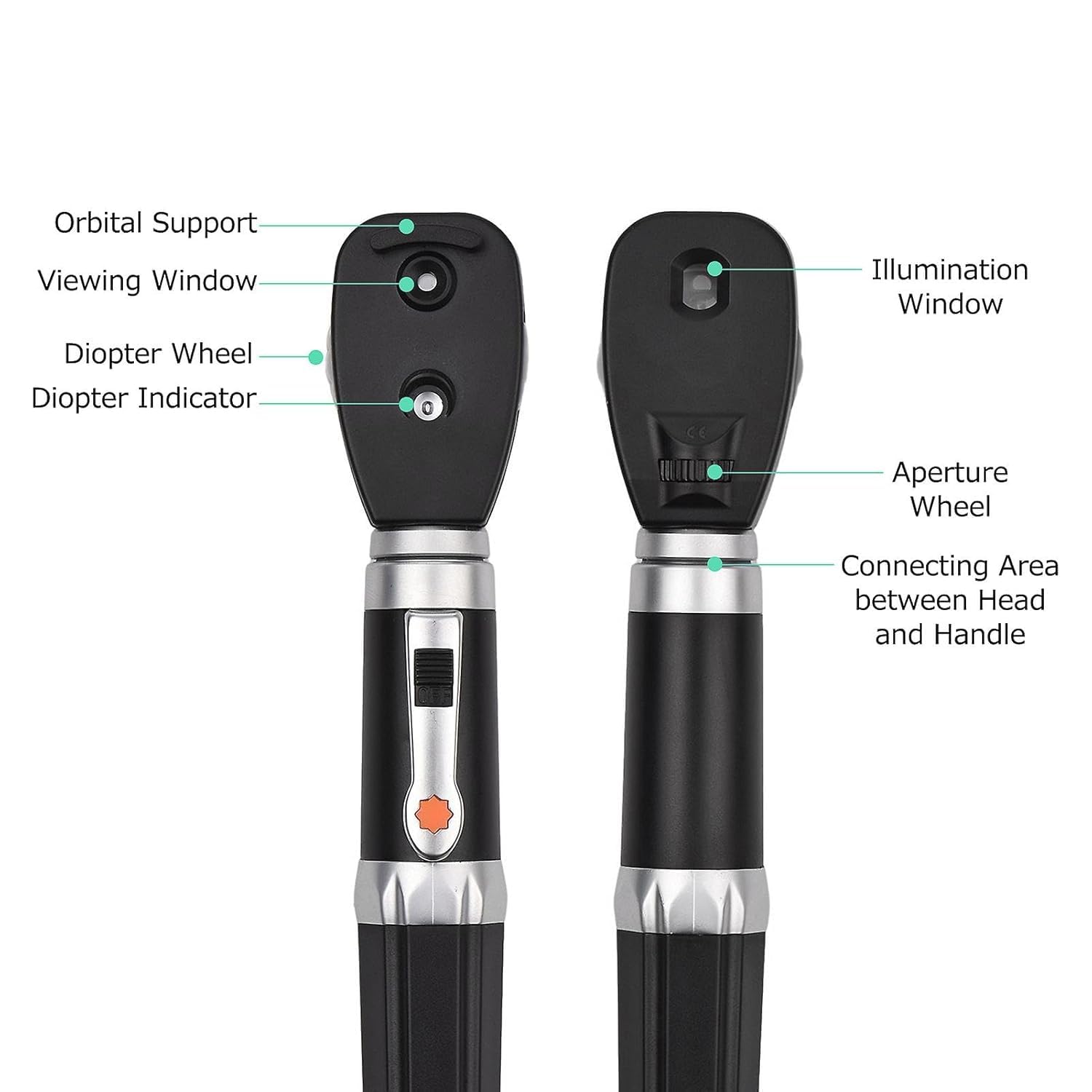 Kashsurg Portable Handheld Ophthalmoscope for Eye Examination with 5 Apertures and Storage Case With two Battery - Image 2 thumbnail
