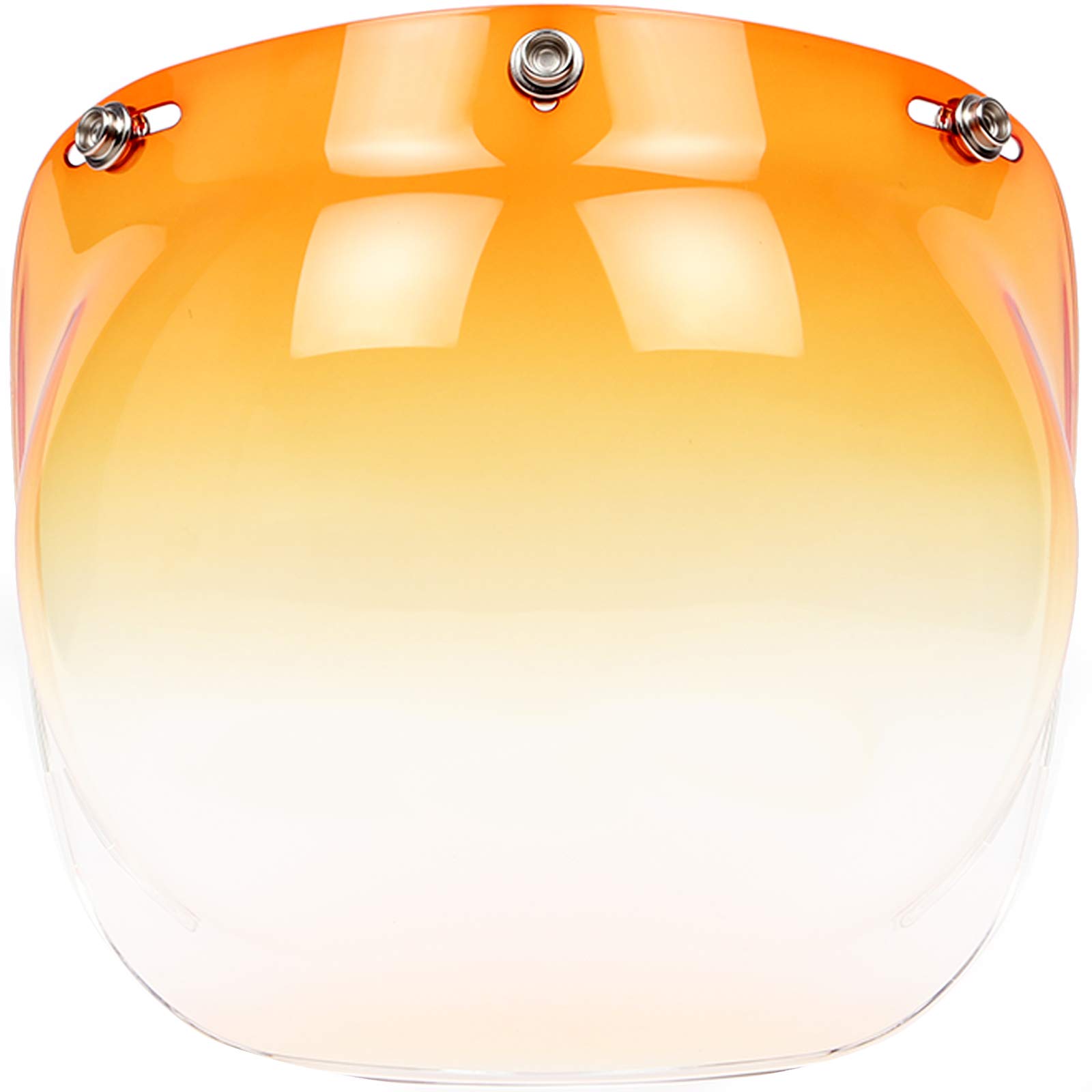 Bubble Visor Shield for 3-Snap Helmet (Orange Gradient)