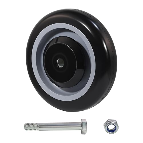Miniatura 8 de Ruedas de carrito de compras de 5 pulgadas, ruedas de repuesto de eje de 516 pulgadas, ruedas de poliuretano para carrito de 1400 libras de