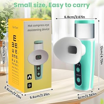 Eye Steamer, Eye Steamer for Dry Eyes, Face Steamer Facial, Heated Nano Eye Mist Sprayer with Cold & Hot Compress Modes, Handheld Face Eye-Relief Drying Steam Machine for Moisturizing & Soothing