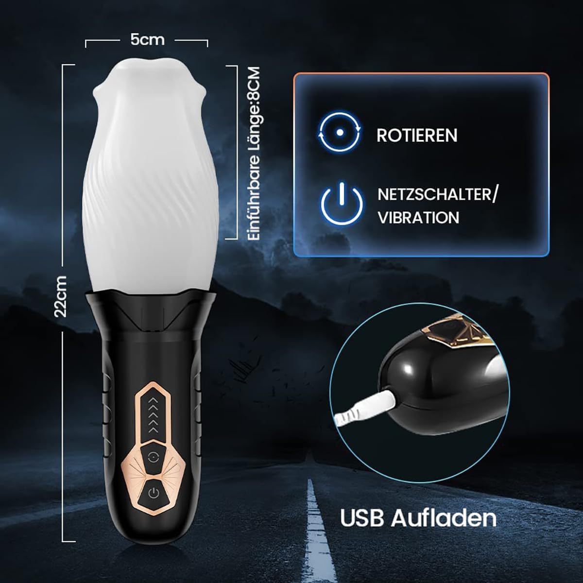 Elektrischer Masturbator Cup Sex Spielzeug mit 5 Rotationsmodi und 10 Vibrationsmodi für Die Männer Solo Taschenmuschi Blowjob Penis Masturbatoren mit 3D Realistischer Vagina Pussy Sex Toyset Herren