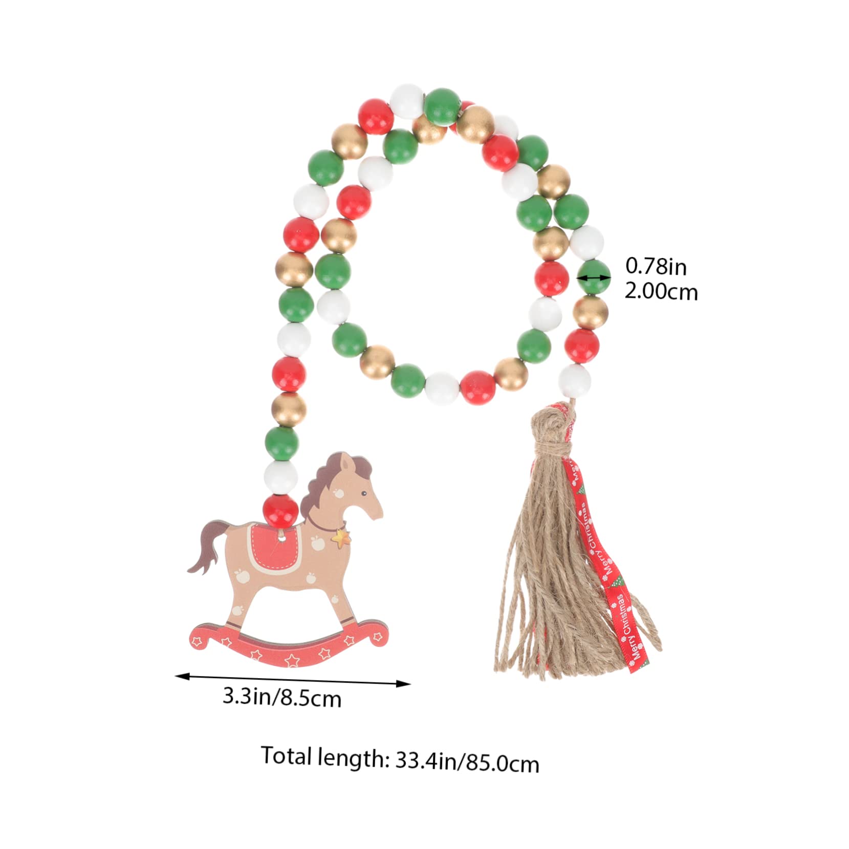 Alipis Lot De 5 Guirlandes De Perles en Bois pour Décoration De Noël