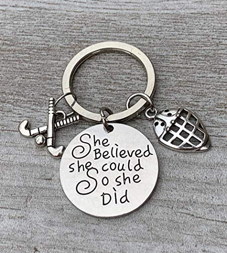 Field Hockey Goalie Charm Keychain, Field Hockey Jewelry for Women, Gift for Female Field Hockey Goalie2