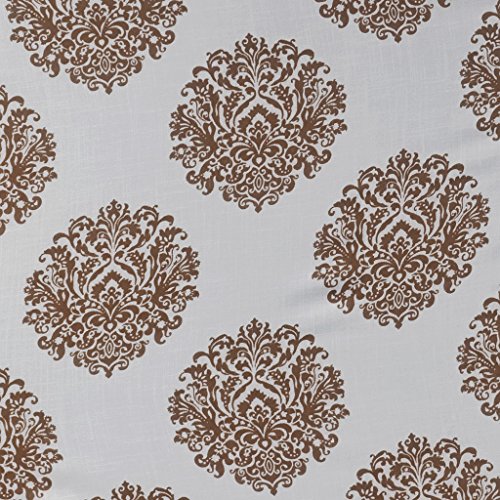 Sheer Curtains For Bedroom, Traditional Cream Linen Sheer Curtains 84 Inches Long For Living Room, Addison Jacquard Rod Pocket Light Sheer Curtain , 52X84", 1-Panel Pack #TOP4