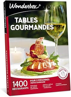 Wonderbox - Coffret cadeau - TABLES GOURMANDES – 1400 restaurants renommés, brasseries chics