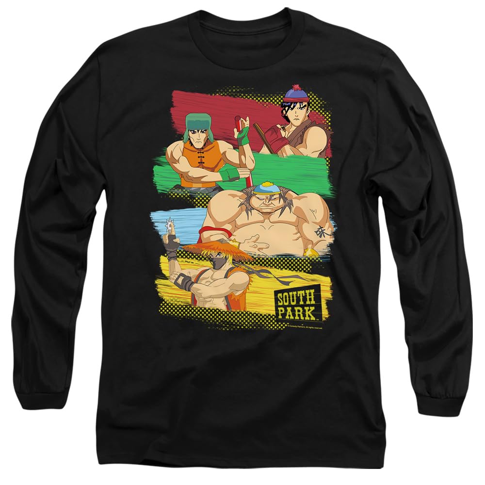 South Park Anime Mens Long Sleeve T Shirt, Black, XX-Large